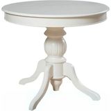 Gazzini Furniture Lindon Baba Ayak Yuvarlak Açılır Masa 110X110 - 110 x 110 - Beyaz