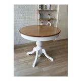 Gazzini Furniture Lindon Baba Ayak Yuvarlak Açılır Masa 110x110