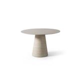 Gazzini Furniture Lucca Yuvarlak Traverten Masa, Konik 120x120