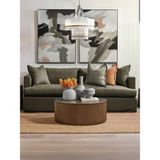 Gazzini Furniture Lunna Iskandinav Yuvarlak Orta Sehpa - Ceviz
