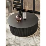Gazzini Furniture Lunna Iskandinav Yuvarlak Orta Sehpa - Siyah