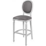 Gazzini Furniture Madalyon Ahşap Bar Sandalyesi - Beyaz