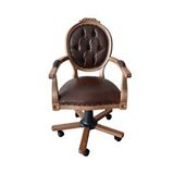 Gazzini furniture Madalyon Ahşap İşlemeli Çalışma Sandalyesi