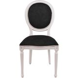 Gazzini Furniture Madalyon Ahşap Klasik Sandalye - Beyaz - Siyah