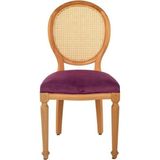Gazzini Furniture Madalyon Hazeranlı Ahşap Sandalye - Natürel - Mürdüm