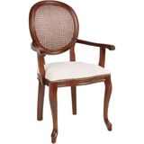 Gazzini Furniture Madalyon Hazeranlı Kolçaklı Sandalye - Ceviz