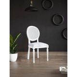 Gazzini Furniture Madalyon Hazeranlı Sandalye - Beyaz