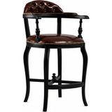 Gazzini Furniture Majesta Classic Ahşap Bar Sandalyesi - Siyah - Kahverengi
