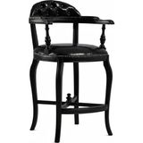 Gazzini Furniture Majesta Classic Ahşap Bar Sandalyesi - Siyah