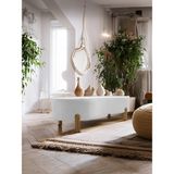 Gazzini Furniture Marina Bohem Fasulye Puf - 150 x 60 - Beyaz