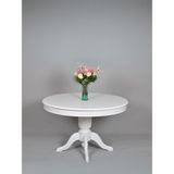 Gazzini Furniture Montclair Baba Ayak Sabit Masa 110X110 - Beyaz - 110 x 110