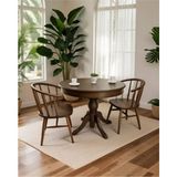 Gazzini Furniture Montclair Baba Ayak Sabit Masa 110X110 - Ceviz - 110 x 110