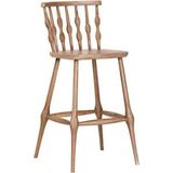Gazzini Furniture Natura Retro Ahşap Bar Sandalyesi - Natural