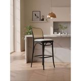 Gazzini Furniture Norella Bistro Ahşap Bar Sandalyesi - Siyah
