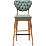 Gazzini Furniture Olivya Ahşap Bar Sandalyesi - Natürel - Yeşil