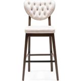 Gazzini Furniture Olivya Ahşap Beyaz Ceviz Bar Sandalyesi