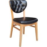 Gazzini Furniture Olivya Elma Ahşap Sandalye - Natural - Siyah