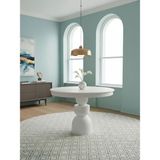 Gazzini Furniture Orbis Açılır Yuvarlak Ahşap Yemek Masası 100X100 - Beyaz