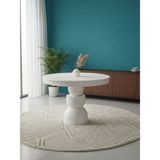 Gazzini Furniture Orbis Açılır Yuvarlak Ahşap Yemek Masası 120X120 - Beyaz