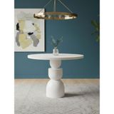 Gazzini Furniture Orbis Yuvarlak Ahşap Yemek Masası 120X120 - Beyaz