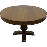 Gazzini Furniture Orleans Fransız Klasik Still Yuvarlak Açılır Ceviz Masa 100X100 - 100 x 100