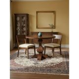 Gazzini Furniture Orleans Fransız Still Yuvarlak Ahşap Yemek Masası 110X110 - Ceviz
