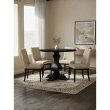 Gazzini Furniture Orleans Fransız Still Yuvarlak Ahşap Yemek Masası 120X120 - Siyah