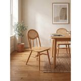 Gazzini Furniture Orlena Hazeranlı Ahşap Mutfak Sandalyesi - Natural