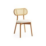 Gazzini Furniture Orpheus Bambu Hasırlı Ahşap Sandalye