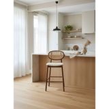 Gazzini Furniture Oslo Hazeranlı Ahşap Bar Sandalyesi - Ceviz