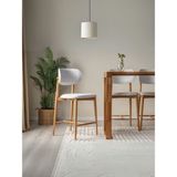 Gazzini Furniture Polo Bohem Ahşap Bar Sandalyesi - Natürel - Beyaz