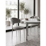 Gazzini Furniture Prenses Metal Mutfak Sandalyesi - Gri