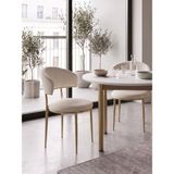Gazzini Furniture Prenses Metal Mutfak Sandalyesi - Krem