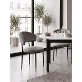 Gazzini Furniture Prenses Metal Mutfak Sandalyesi - Siyah - Gri