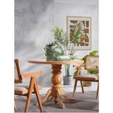 Gazzini Furniture Ravello Baba Ayak Sabit Masa 100X100 - Naturel - 100 x 100