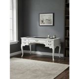Gazzini Furniture Realm Fransız Retro Deri Ahşap Çalışma Masası 75x140
