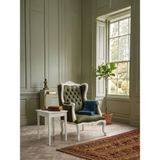 Gazzini Furniture Realm Klasik Ahşap Berjer - Beyaz