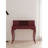 Gazzini Furniture Regis Rustik Still Raflı Ahşap Çalışma Masası 70X110 - 110x70 - Bordo
