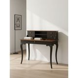 Gazzini Furniture Regis Rustik Still Raflı Ahşap Çalışma Masası 70X110 - 110x70 - Ceviz - Siyah