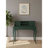 Gazzini Furniture Regis Rustik Still Raflı Ahşap Çalışma Masası 80X125 - 125x80 - Yeşil