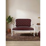 Gazzini Furniture Regnum Klasik Ahşap Ikili Berjer - Beyaz