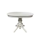 Gazzini Furniture Rika Baba Ayak Oval Açılır Masa 80x120 Beyaz