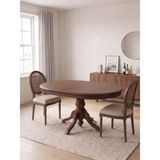Gazzini Furniture Rika Baba Ayak Oval Açılır Mutfak Masası - Ceviz - 80x120+30