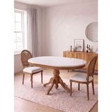 Gazzini Furniture Rika Baba Ayak Oval Açılır Mutfak Masası - Ceviz - Beyaz - 100x150+30