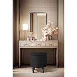 Gazzini Furniture Rio Retro Ayaklı Sandıklı Silindir Dekoratif Puf - Antrasit - 50x50