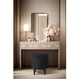Gazzini Furniture Rio Retro Ayaklı Sandıklı Silindir Dekoratif Puf - Antrasit