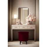 Gazzini Furniture Rio Retro Ayaklı Sandıklı Silindir Dekoratif Puf - Bordo - 50x50