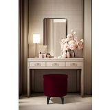 Gazzini Furniture Rio Retro Ayaklı Sandıklı Silindir Dekoratif Puf - Bordo