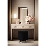 Gazzini Furniture Rio Retro Ayaklı Sandıklı Silindir Dekoratif Puf - Siyah - 50x50