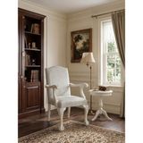 Gazzini Furniture Roma Kolçaklı Ahşap Işlemeli Berjer - Beyaz